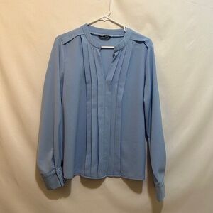 SHEIN Women's Light Blue Long Sleeve Pullover Blouse, Size XL